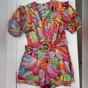 Farm Rio fruit salad romper, size S
